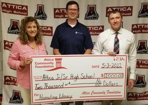  Attica Group Basis Awards Grant to Attica Jr./Sr. Excessive College  